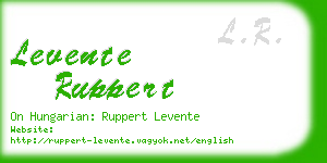 levente ruppert business card